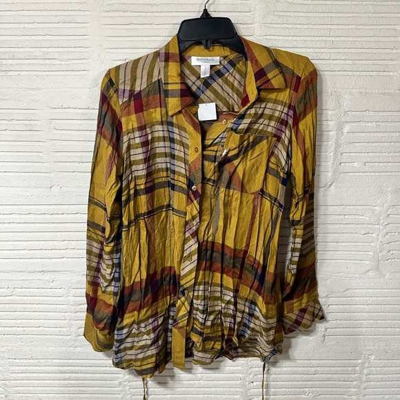 Motherhood Maternity Tops - NWT Motherhood Maternity Plaid Button Up Sweater Size Medium